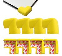 Roellgs Juego de 8 protectores de esquinas de seguridad para niños y bebés, protectores de bordes de mesa (amarillo)