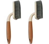 Roellgs Paquete de 2 cepillos de limpieza resistentes para pisos, cepillo para grietas, baño, ducha, fregadero, cepillo de limpieza de pisos, cepillo de limpieza de alcohol, cepillo para cocina