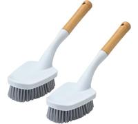 Roellgs Paquete de 2 cepillos de suelo resistentes, cepillo grande para limpieza de grietas, estufa, baño, ducha, fregadero, cepillo de limpieza de suelos, ro-19-6-19