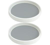 Roellgs Paquete de 2 organizadores de armario de carrusel perezoso de 25 cm, estante giratorio para especias para cocina, encimera, mesa, estante y nevera, sin BPA