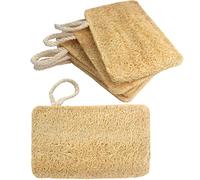 Roellgs Paquete de 6 Esponjas Orgánicas para Lavar Platos, Ecológicas, Cepillo de Fibra Vegetal de Lufa Natural, Exfoliante para Cocina