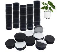 Roellgs Paquete de 60 patas invisibles para macetas, elevadores invisibles de color negro, antideslizantes con fuertes almohadillas autoadhesivas para macetas de tamaño mediano y grande, almohadillas