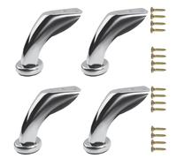 Roellgs Patas de muebles de 9,5 cm, patas de metal inclinadas para sofá, patas de armario con tornillo de montaje, para sofá, armario, silla