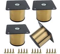 Roellgs Patas de muebles, patas redondas de metal para sofá, patas de armario con tornillos de montaje, para oficina en casa, cama, banco de trabajo (5 cm)