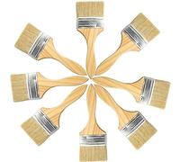 Roellgs Pinceles de pintura, 8 pinceles planos de 3 pulgadas para paredes, techos, madera, metal, pegamento y bricolaje en casa