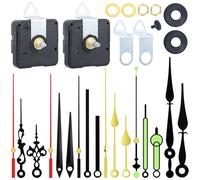 ROELLY 2 Piezas de Mecanismo Reloj, Reemplazo de Maquinaria Reloj Pared de Bricolaje con 6 Juegos de Manecillas de Reloj, Mecanismo Reloj de Pared Silencioso, 16/20 mm para Reparación de Relojes