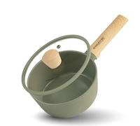 Römertopf 18 cm Cazo - con tapa de cristal, capacidad 1,66 l, aluminio con revestimiento antiadherente cerámico, apto para todo tipo de cocinas incluida inducción, verde
