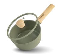 Römertopf 20 cm Cazo - con tapa de cristal, capacidad 2,4 l, aluminio con revestimiento antiadherente cerámico, apto para todo tipo de cocinas incluida inducción, verde