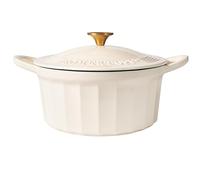 Römertopf - Cacerola de hierro fundido con tapa (24 cm, horno holandés esmaltado, para todo tipo de fuegos, incluida inducción, apta para horno hasta 250 °C, sin PFAS)