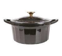 Römertopf - Cacerola de hierro fundido con tapa de 24 cm, con revestimiento de esmalte, todo tipo de fuegos, incluida inducción, apta para horno a 250 °C, para hornear pan, estofado, sin PFAS