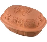 Römertopf - Fuente ovalada de barro natural, edición 50 años, 5 L, para asados jugosos sin grasa en el horno, color terracota