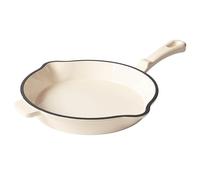 Römertopf - Sartén de hierro fundido (24 cm, revestimiento esmaltado, todo tipo de fuegos, inducción, apta para horno a 250 °C, para filetes, patatas fritas, pescado, sartenes sin PFAS, crema