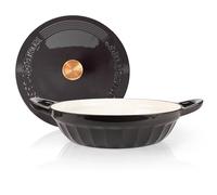 Römertopf - Sartén de hierro fundido con tapa (28 cm, esmaltada, todo tipo de fuegos, incluye inducción, apta para horno a 250 °C, para freír y cocer, sin PFAS), color antracita