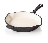 Römertopf Sartén de hierro fundido de 24 cm - Sartén esmaltada, todo tipo de fuegos, incluida inducción, apta para horno a 250 °C, para filetes, patatas fritas, pescado, sartenes sin PFAS, antracita