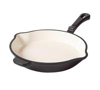Römertopf Sartén de hierro fundido de 28 cm - Sartén esmaltada, todo tipo de fuegos, incluida inducción, apta para horno a 250 °C, para filetes, patatas fritas, pescado, sartenes sin PFAS, antracita