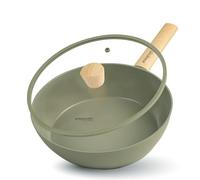 Römertopf - Sartén honda de cerámica de 26 cm apta para inducción, antiadherente sin PFAS, 2,8 L con tapa de cristal, para todas las cocinas, verde