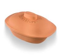 Römertopf Trend - Asador de barro natural con tapa, 3,5 L, 36 x 25 x 19 cm, para asados jugosos sin grasa en el horno, naturton