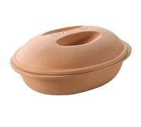 Römertopf Veggie - Cazuela de barro natural para verduras, 2,4 L, para platos vegetales jugosos y aromáticos en el horno, terracota