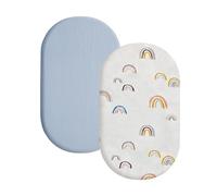 ROEOWENE 2pcs Sábana Bajera Cuna Bebé 82x41cm Muselina Algodón Ajustable Sábanas Carrito Bebé Protector Colchón Capazo Funda Recién Nacidos