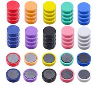 ROEOWENE 50 Piezas Imanes Nevera Colores Imanes Potentes Pequeños Imanes Pizarra Magnetica Decorativos Imanes Redondos 20MM para Oficina,Escuela,Calendarios, Pizarras, Mapas-10 Colores