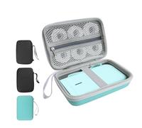 ROEOWENE Funda Estuche Rígido Compatible con Pristar P15/Nelko P21/NIIMBOT D110/SUPVAN E10/PRT Etiquetadora Bluetooth Portátil Mini Impresora de Etiquetas Adhesivas Label Maker Case (Solo Bolsa)-Verde