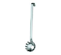 Rösle 10087 - Servidor de pasta con gancho (29,5 cm), color plateado | Cucharón de espaguetis de alta calidad con mango de gancho,