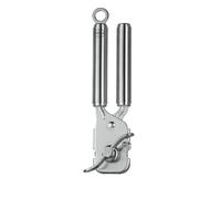 RÖSLE - Abrelatas, abrelatas de acero inoxidable puro, sin bordes afilados, tapa resellable, acero inoxidable 18/10