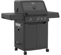 RÖSLE ALLFLAME Peer 3 Barbacoa de Gas con 3 Quemadores (3.5 kW cada uno), CRISPZONE (3 kW) hasta 450°C, Superficie de Asado 60x45 cm, Rejillas de Fundición, Fundición Inyectada de Aluminio, Negro