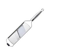 RÖSLE - Cortador en juliana, cortafiambres de alta calidad para verduras como calabacines, pepinos o zanahorias, 3 insertos, con soporte de silicona, acero inoxidable 18/10, incluye tapa protectora