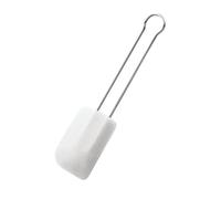 RÖSLE Espátula de Masa, Rasqueta de Masa como Ayuda para Hornear y Cocinar, Silicona Resistente, 32 cm, color blanca, Acero Inoxidable 18/10, -30 a +200 Grados Celsius, Apto para Lavavajillas