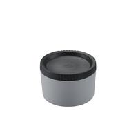 RÖSLE FLEXX 2GO - Bote de aliños (0,05 L, redondo, silicona, con tapa de rosca, para transporte de aliños y salsas), color gris y negro