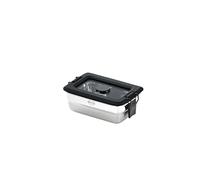 RÖSLE Juego de aperitivos FLEXX 2GO 0,25 L con tapa de cristal | Juego compacto de acero inoxidable con tapa de cristal y clips, ideal para mantener frescos, transportar y almacenar pequeños