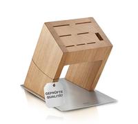 RÖSLE KnifeX Taco de cuchillos, de diseño de acero inoxidable y madera de olmo, hojas visibles, estable, sin cuchillos