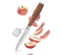 RÖSLE Masterclass Cuchillo de pelar, cuchillo de cocina para cortar frutas y verduras. Fabricado en Solingen con hoja recta de acero especial y madera de nogal