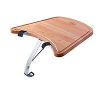 RÖSLE Mesa de almacenamiento barbacoa de carbón, mesa de madera de haya con ranura para zumo para fijar a la barbacoa de carbón F50 AIR/F60 AIR/G60