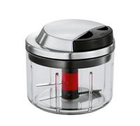 Rösle Picadora Multifunción de Calidad para Fruta y Verdura con Cuchilla Afilada, Acero Inoxidable 18/10, Incluye Cubeta para Hierbas, Accesorio para Batidora y Tapa de Almacenamiento