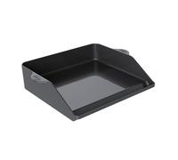 RÖSLE Placa de plancha para barbacoa de hierro fundido esmaltado en porcelana para carne, verduras y piezas pequeñas, borde extraalto, 47x36.5 cm, negro