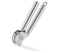 Rösle Prensa de Ajos con Rascador, Prensa de Calidad Profesional para Jengibre y Ajo, con Tamiz Abatible, Acero Inoxidable 18/10, Apto para el Lavavajillas