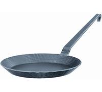 RÖSLE Serie 1888 Sartén de hierro forjado resistente para patatas fritas crujientes y asado rápido de carne, con mango estilo gancho, apta para parrilla e inducción, 24 cm