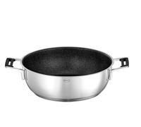 RÖSLE SILENCE PRO - Sartén con revestimiento antiadherente de resistente a los arañazos, asas de silicona, 28 cm, acero inoxidable 18/10, apta para inducción y lavavajillas