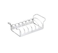 RÖSLE Soporte pequeño para asados y costillas, accesorio para preparar carnes en barbacoas de gas y carbón, cesta para asar, acero inoxidable 18/10, apto para horno y lavavajillas