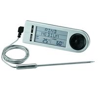 Rösle Termómetro Digital para Asados, para Determinar la Temperatura Óptima de la Parte Central de la Carne en la Parrilla/Horno, de -20 °C a 250 °C, con Soporte Magnético, Acero Inoxidable 18/10
