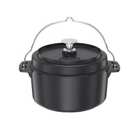 RÖSLE VARIO Horno holandés de hierro fundido esmaltado, tapa utilizable como sartén, 5,5 L, 36 x 30 x 22,5 cm, negro