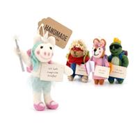 Rössler Amuletos de la Suerte Hechos a Mano para niños | El Pockethug: regalo como amuleto de la suerte para el colegio y el inicio del curso, 100 % lana, Emma Unicornio