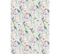 Rössler - Paño de Cocina de algodón 50 x 70 cm, Costa Rica | Paño de cocina de algodón 100 % con estampado tropical que cubre toda la superficie, con loros, flores y mariposas