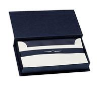 Rössler Papier 1056831009 - Estuche para tarjetas DL/DL, 15/15, Paper Royal, acanalado azul/blanco