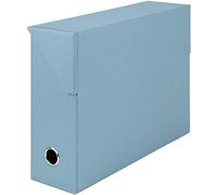 Rössler Papier 1319452153 - S.O.H.O. Caja de archivo, con solapa lateral y orificio de agarre, tela vaquera, 9,5 x 33,5 x 25,5 cm, 1 pieza