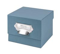 Rössler Papier 1325452150 - S.O.H.O. Caja de almacenaje para fotos, con etiqueta inscribible, tela vaquera, 1 pieza