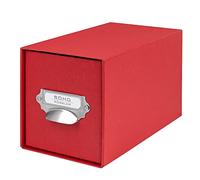 Rössler Papier 1327452360 - S.O.H.O. Cajón para CD, con etiqueta y asa, rojo, 1 unidad