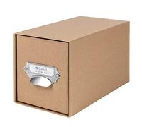 Rössler Papier 1327452620 - S.O.H.O. Caja cajón para CD, con etiqueta inscribible y asa, Kraft, 1 unidad